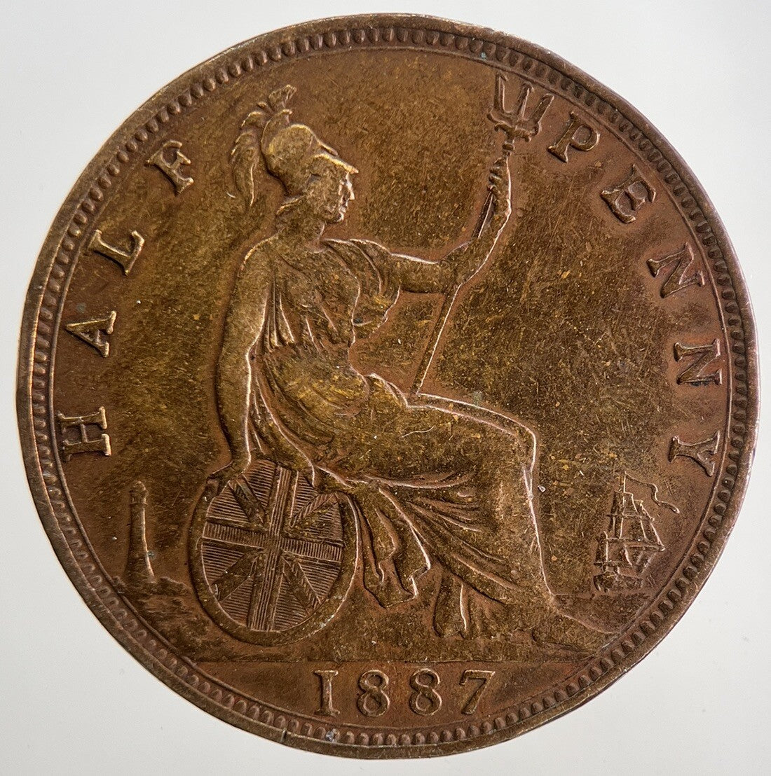 1887 Victoria Half-Penny Coin | Fine Collectable Grade | a9039