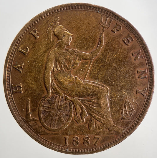 1887 Victoria Half-Penny Coin | Fine Collectable Grade | a9039