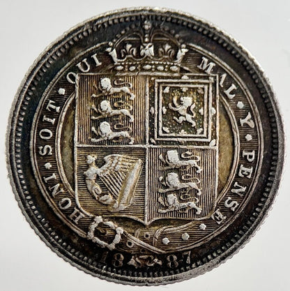 1887 Victoria Sixpence Silver Coin | Very High Grade | a8515