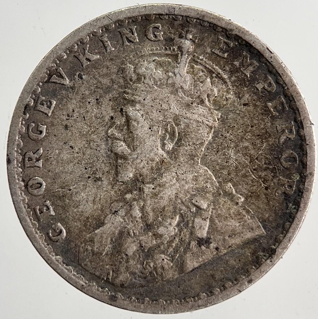 1916 India 2 Two Annas Silver Coin | Fine Collectable Grade | a6379