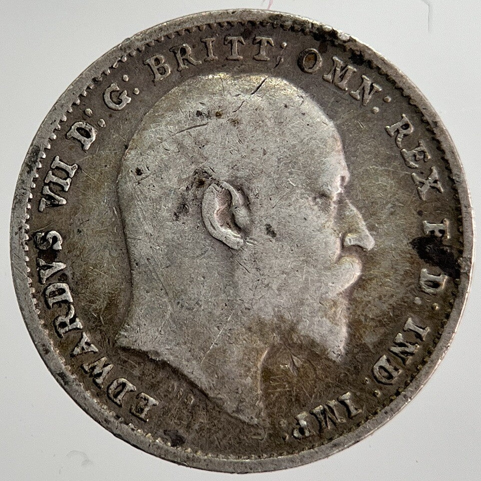 1902 Edward VII Threepence Silver Coin | Fine Collectable Grade | a8390