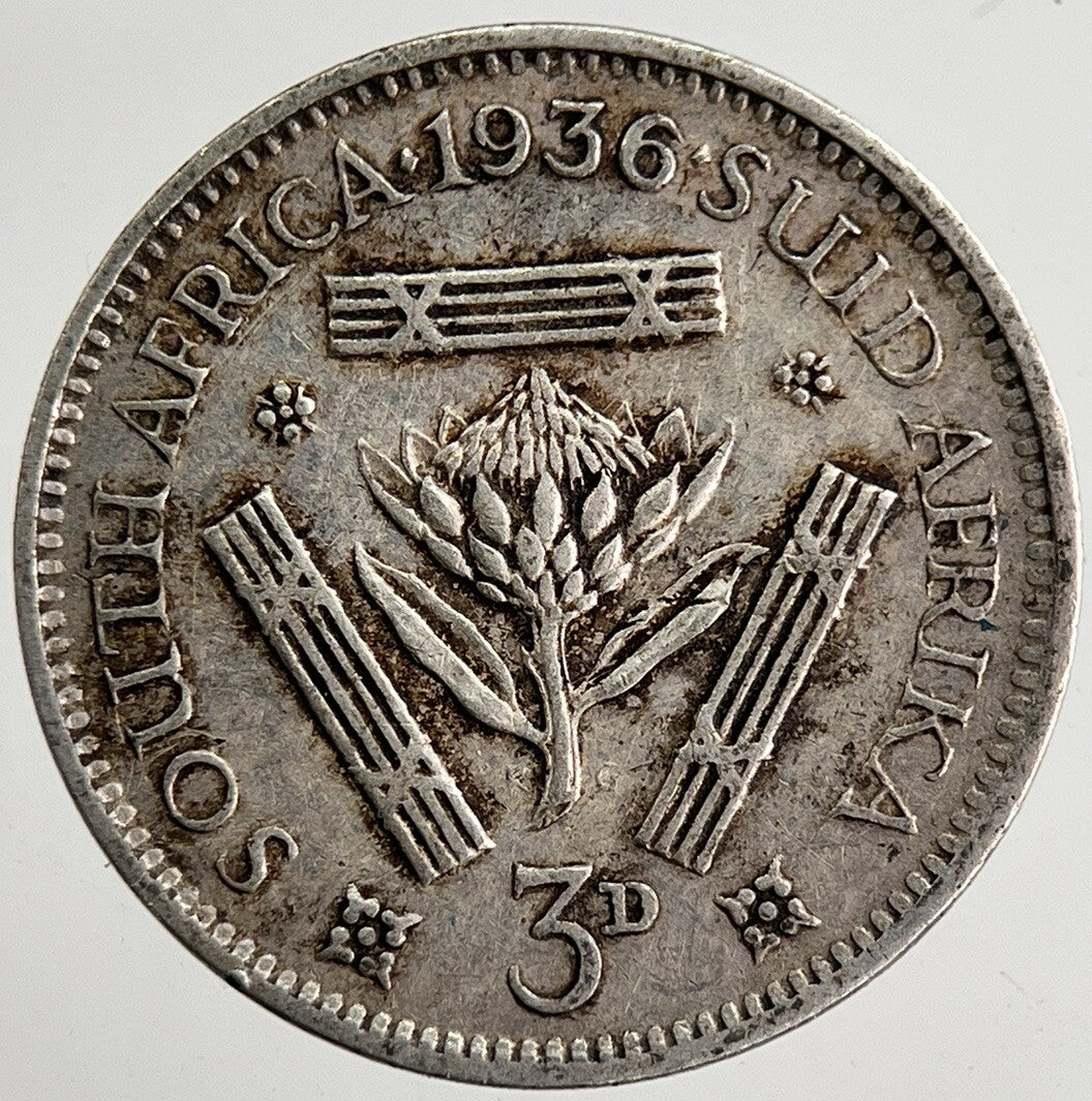1936 South Africa Threepence Silver Coin | Collectable Grade | a8361