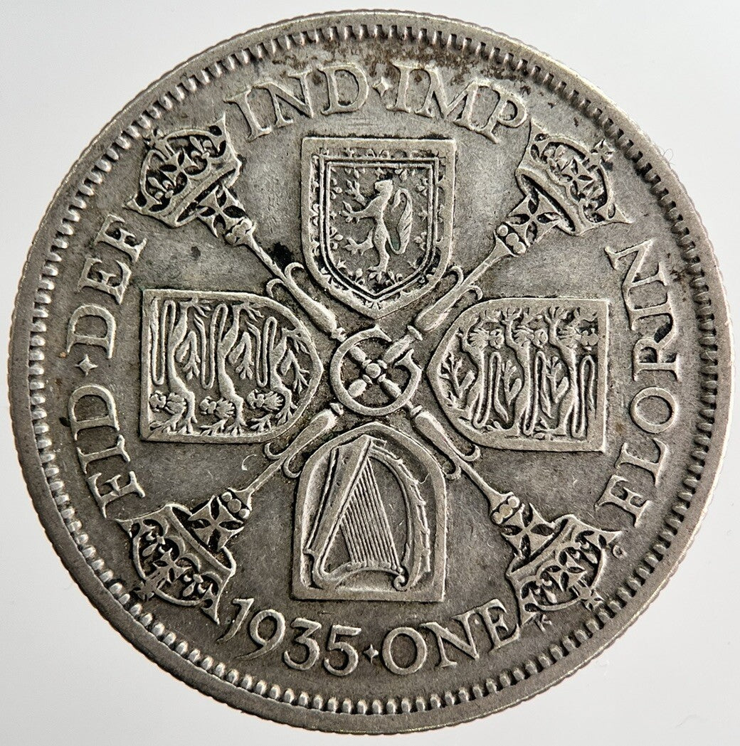 1935 George V Florin British Silver Coin | Fine Collectable Grade | a6372