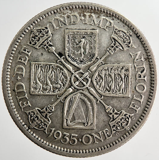 1935 George V Florin British Silver Coin | Fine Collectable Grade | a6372