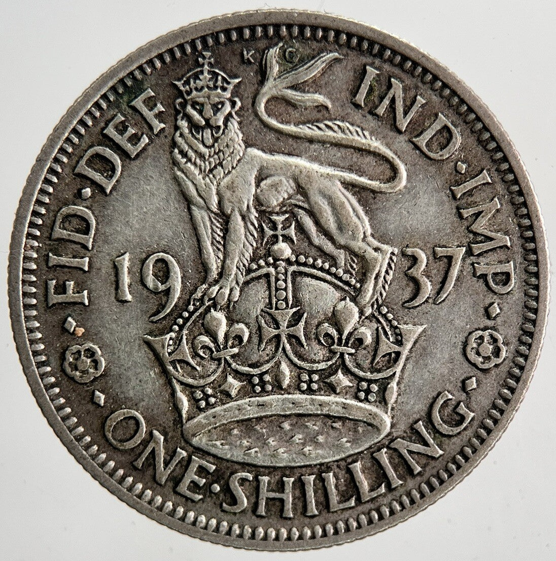 1937 George VI British Shilling Silver Coin | Very High Grade | a6426