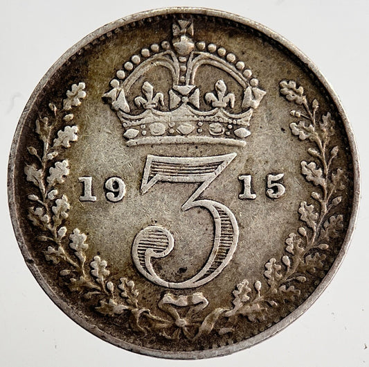 1915 George V Threepence Silver Coin | Very High Grade | a8435