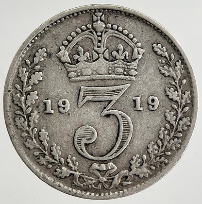 1919 George V Threepence Silver Coin | Fine Collectable Grade | a8450