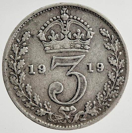 1919 George V Threepence Silver Coin | Fine Collectable Grade | a8450