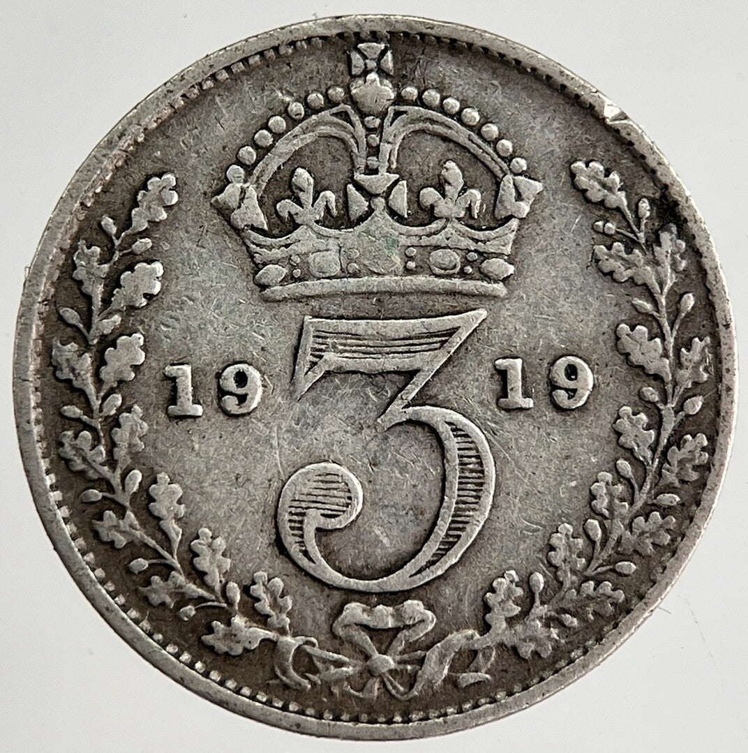 1919 George V Threepence Silver Coin | Fine Collectable Grade | a8452