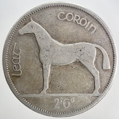 1928 Irish Half-Crown Horse Silver Coin | Collectable Grade | a6853