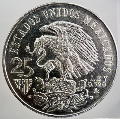 1968 Mexico 25 Pesos Silver Coin | Very High Grade | a852