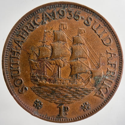 1935 South Africa One Penny Coin | Very High Grade | a6407