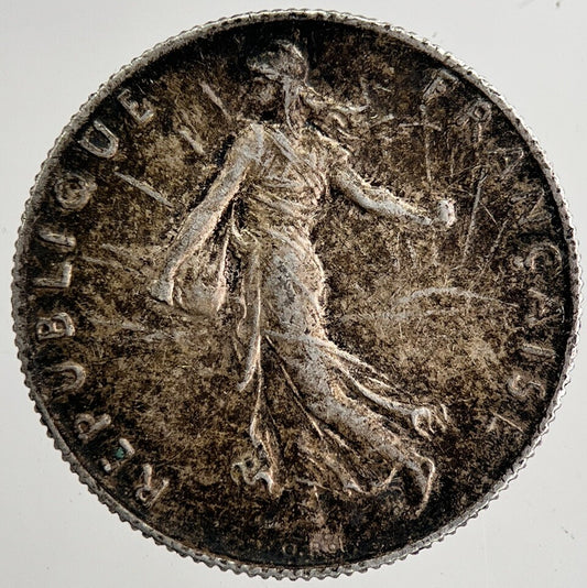 1916 France 50 Centimes Cents Silver Coin | Fine Collectable Grade | a8366