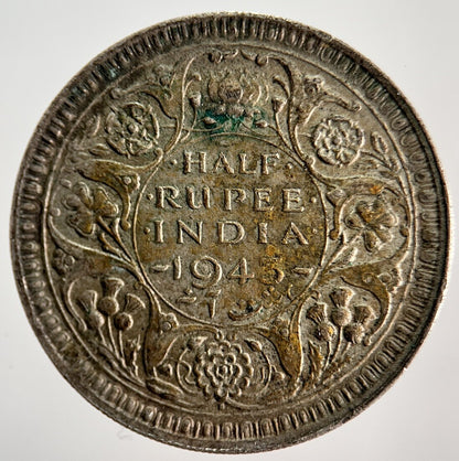 1943 India 1/2 Half Rupee Silver Coin | Very High Grade | a629