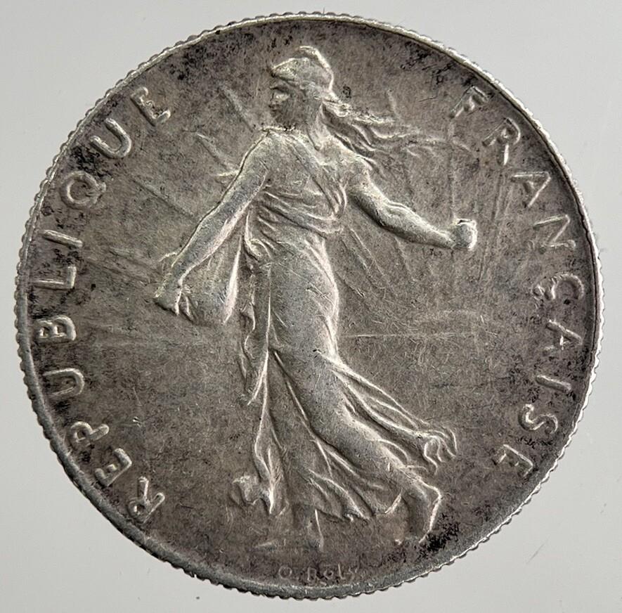 1912 France 50 Centimes Cents Silver Coin | Fine Collectable Grade | a8370