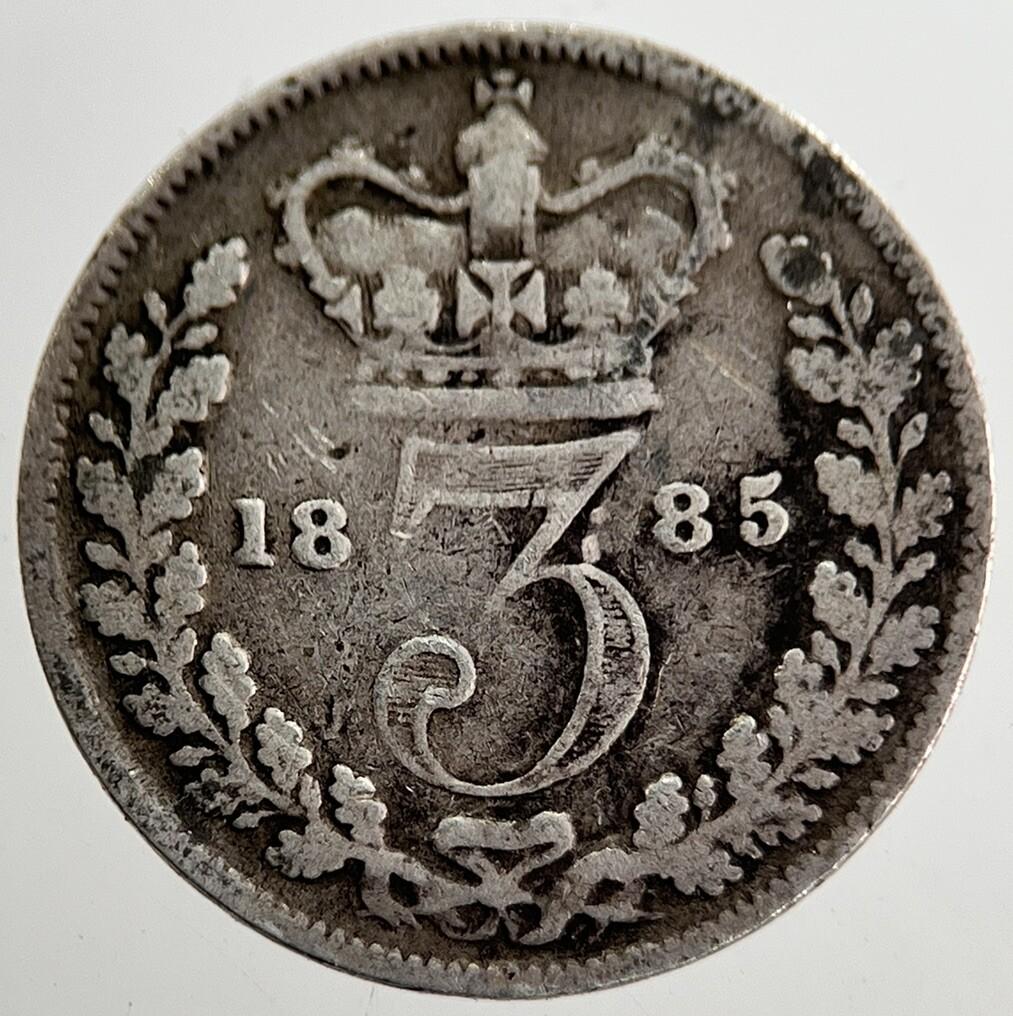 1885 Victoria Threepence Silver Coin | Collectable Grade | a8666
