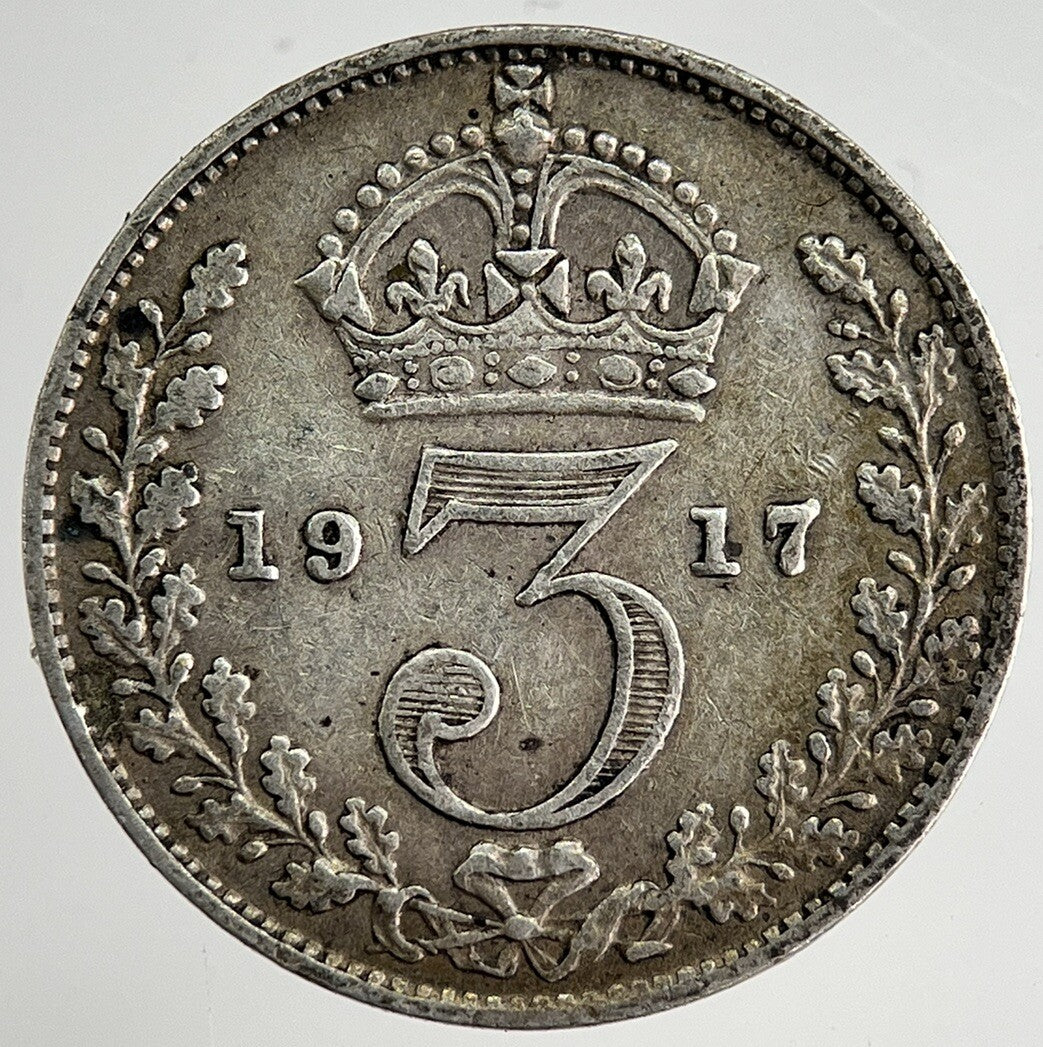 1917 George V Threepence Silver Coin | Very High Grade | a8434