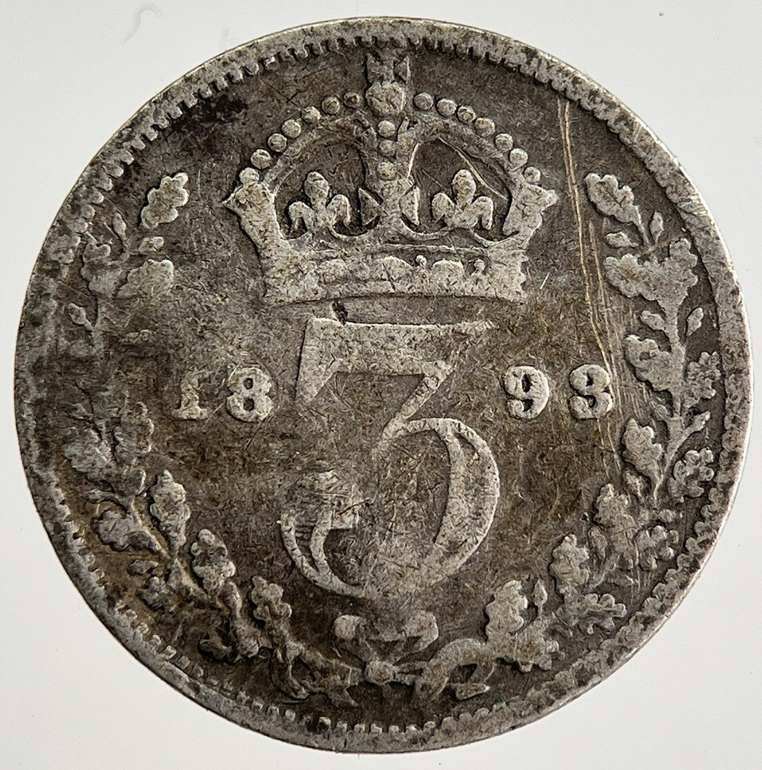 1893 Victoria Threepence Silver Coin | Collectable Grade | a8471