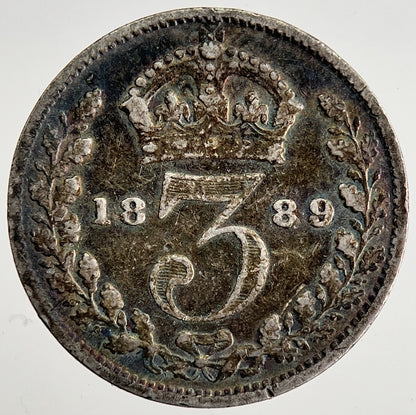 1889 Victoria Threepence Silver Coin | Collectable Grade | a8468