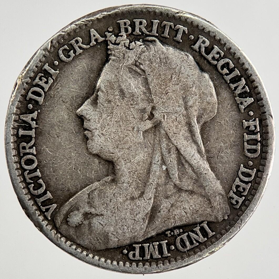 1895 Victoria Threepence Silver Coin | Fine Collectable Grade | a8493