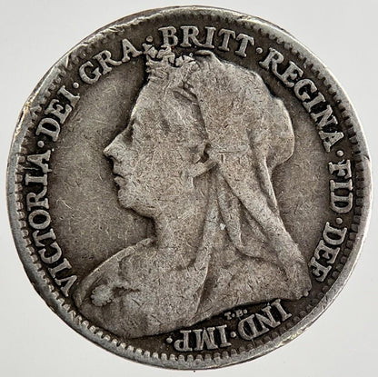 1895 Victoria Threepence Silver Coin | Fine Collectable Grade | a8493