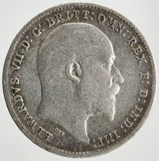 1902 Edward VII Threepence Silver Coin | Fine Collectable Grade | a6875