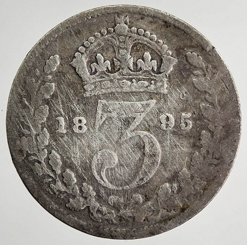 1895 Victoria Threepence Silver Coin | Collectable Grade | a8472