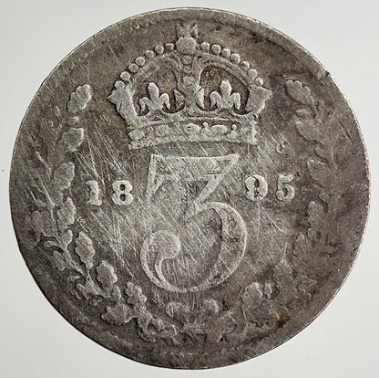 1895 Victoria Threepence Silver Coin | Collectable Grade | a8472