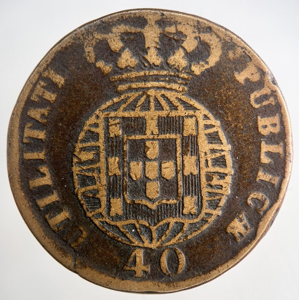 1824 Portugal 40 Reis Coin | Collectable Grade | a865