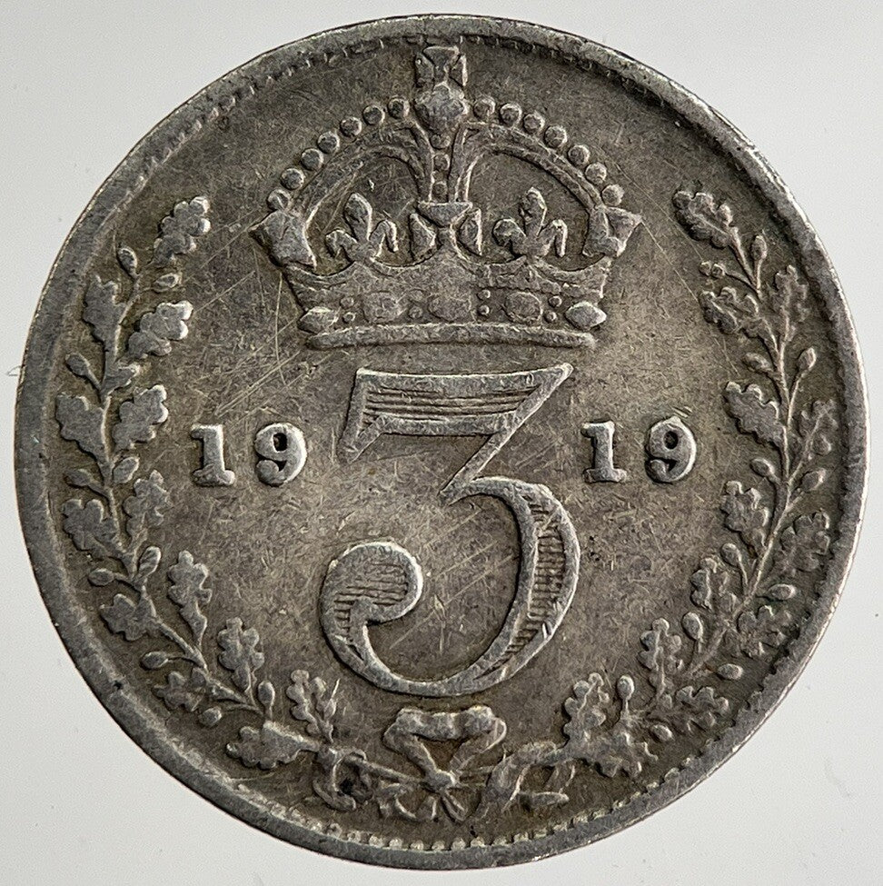 1919 George V Threepence Silver Coin | Fine Collectable Grade | a8449