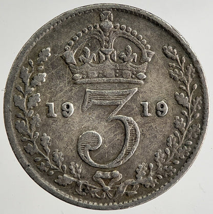 1919 George V Threepence Silver Coin | Fine Collectable Grade | a8449