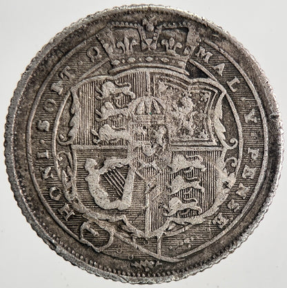 1818 George III Sixpence Silver Coin | Fine Collectable Grade | a6912