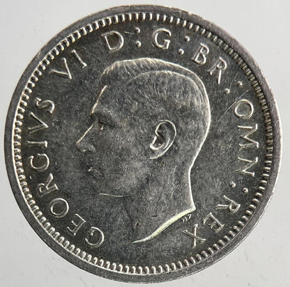 1938 George VI Threepence Silver Coin | Very Fine Grade | a6893
