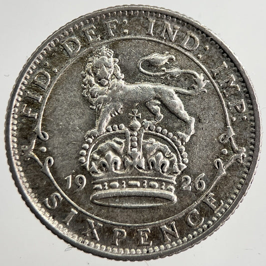 1926 George V Sixpence Silver Coin | Very High Grade | a8512