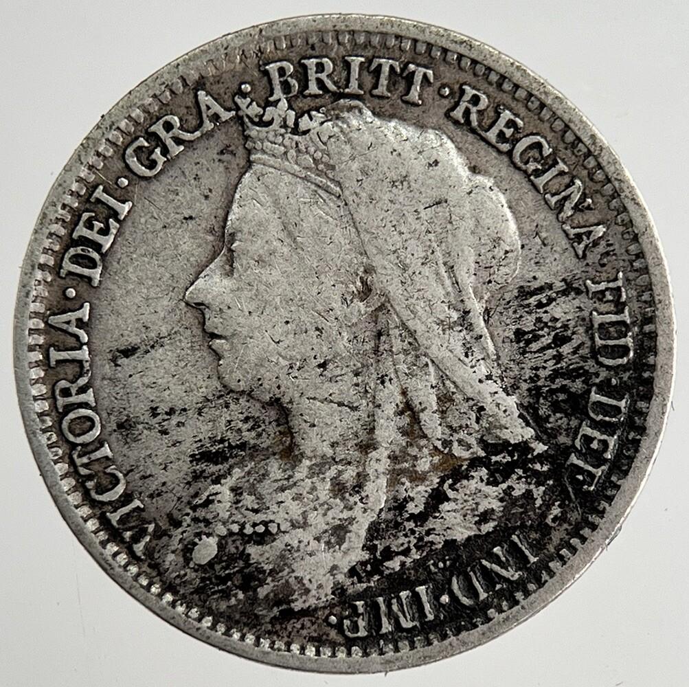 1899 Victoria Threepence Silver Coin | Fine Collectable Grade | a8495