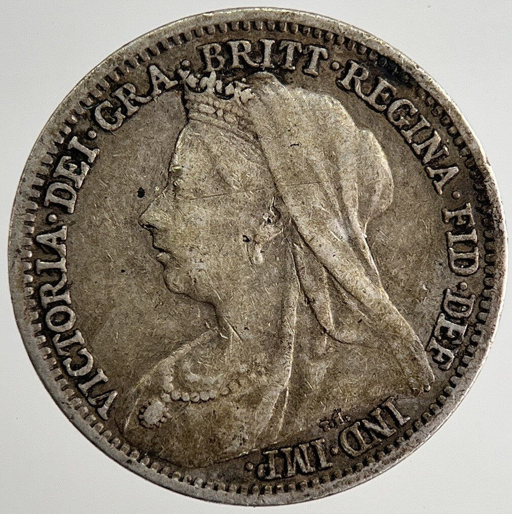 1900 Victoria Threepence Silver Coin | Very High Grade | a8489