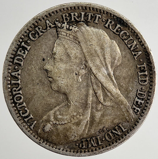 1900 Victoria Threepence Silver Coin | Very High Grade | a8489
