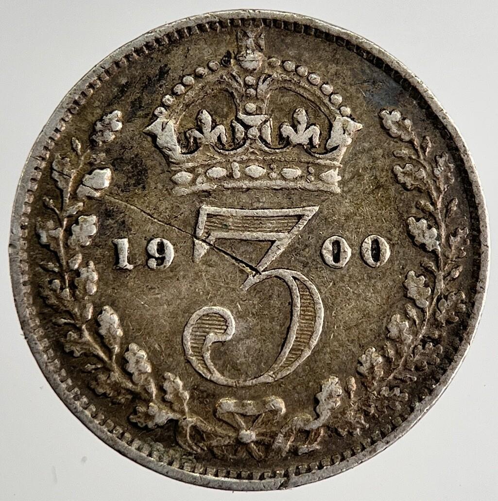 1900 Victoria Threepence Silver Coin | Very High Grade | a8489