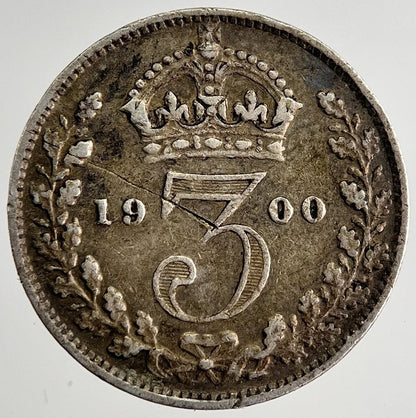 1900 Victoria Threepence Silver Coin | Very High Grade | a8489