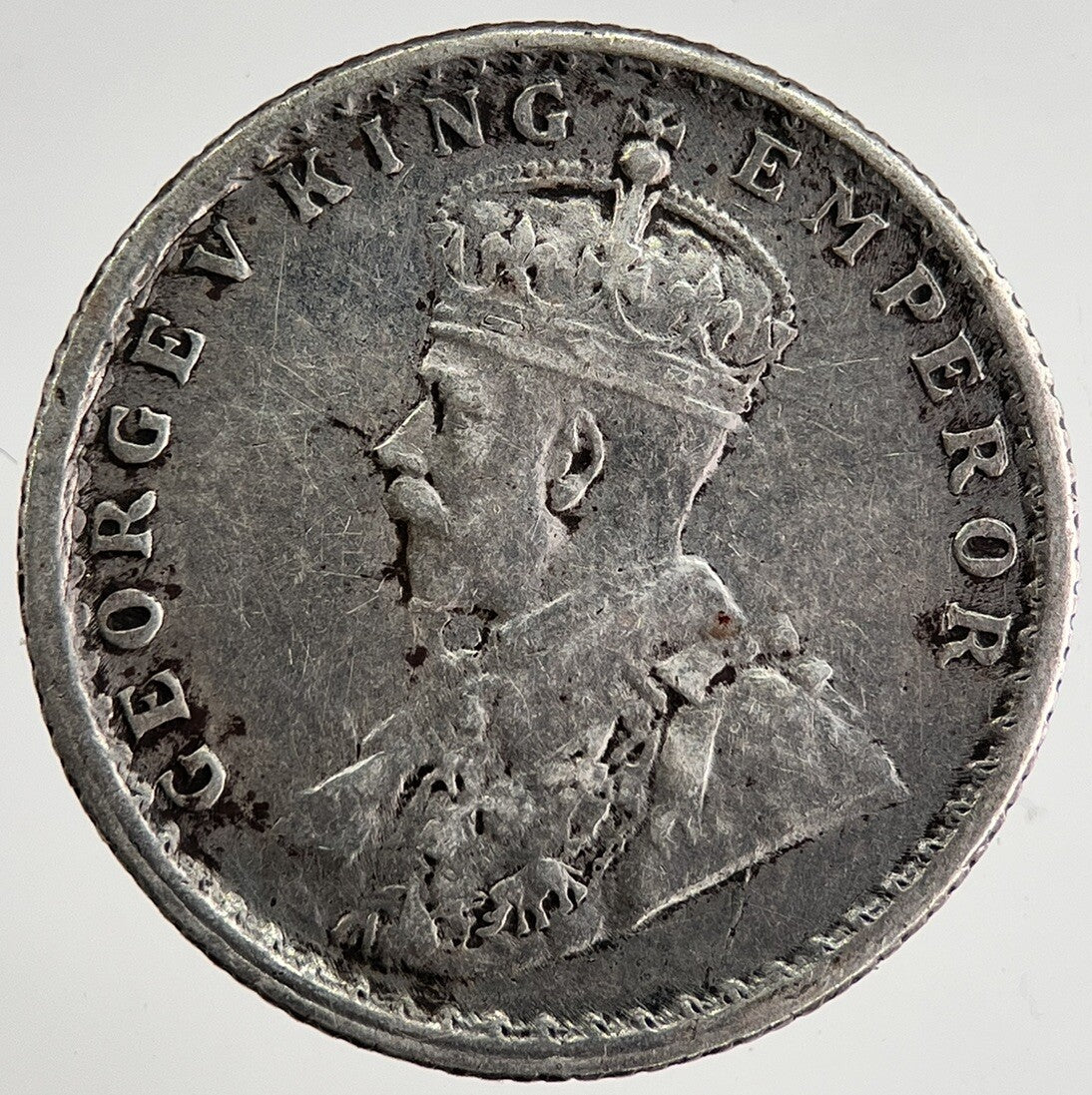 1918 India 1/4 Quarter Rupee Silver Coin | Fine Collectable Grade | a8455