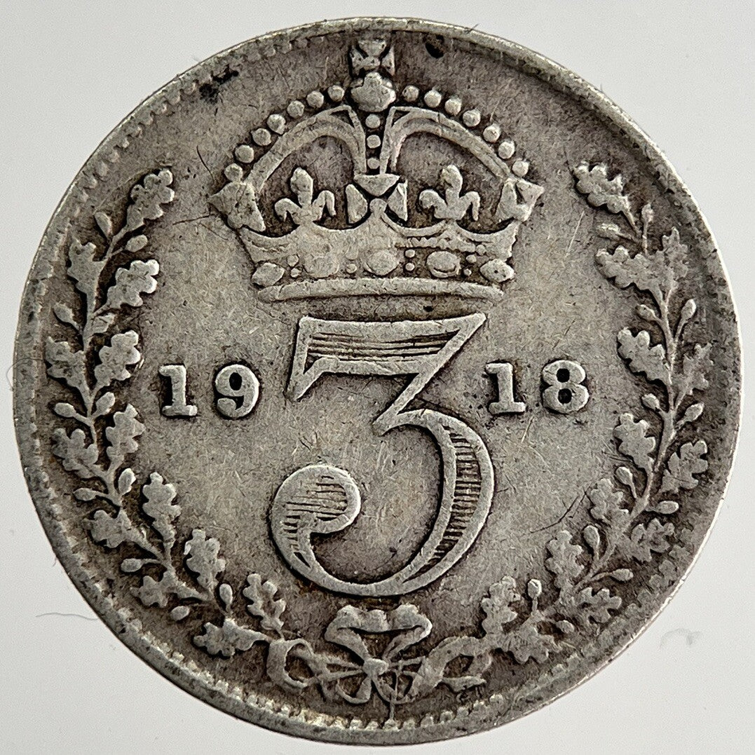 1918 George V Threepence Silver Coin | Collectable Grade | a8453