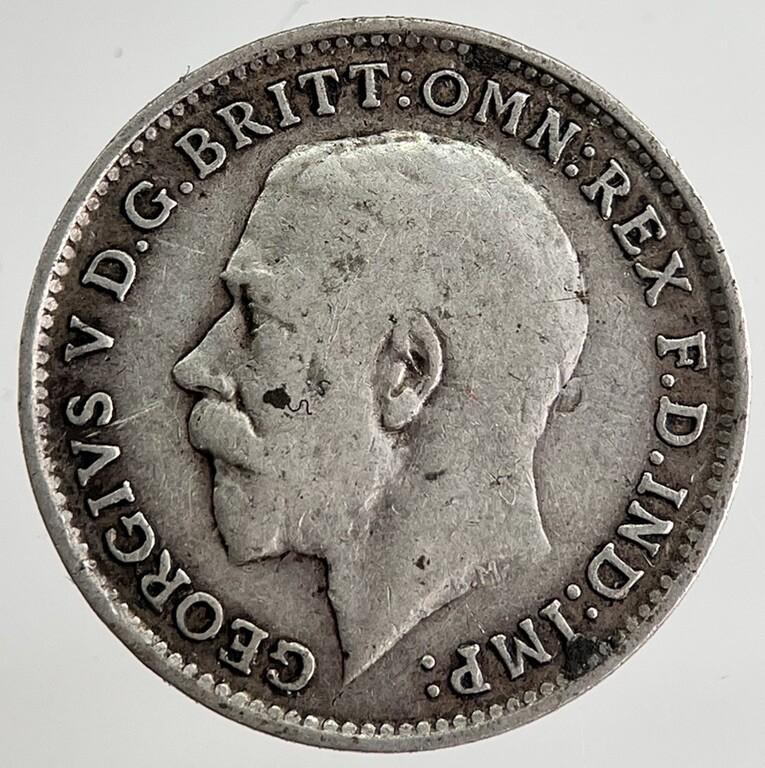 1917 George V Threepence Silver Coin | Fine Collectable Grade | a8445