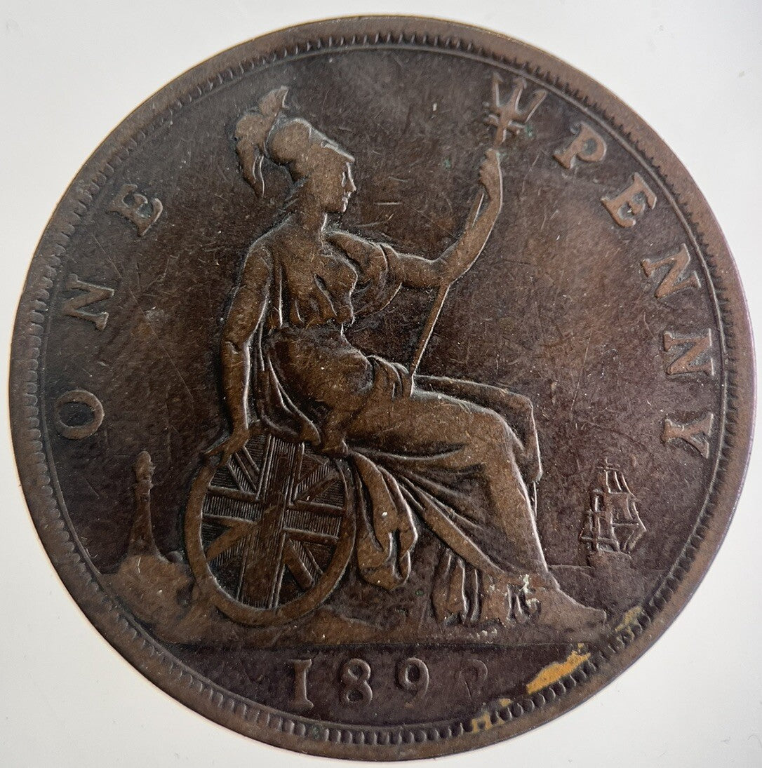 1892 Victoria One Penny Coin | Collectable Grade | a8997