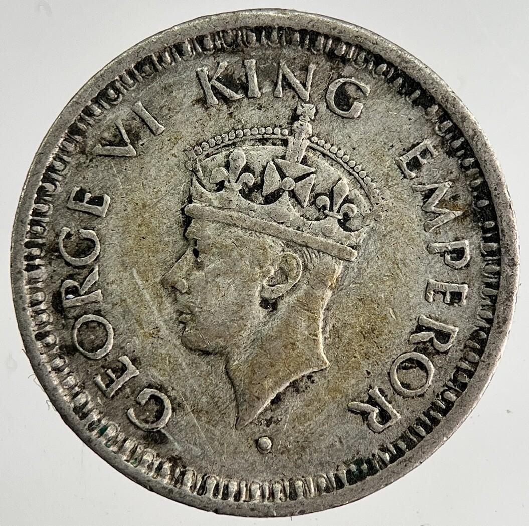 1945 India 1/4 Quarter Rupee Silver Coin | Fine Collectable Grade | a8457