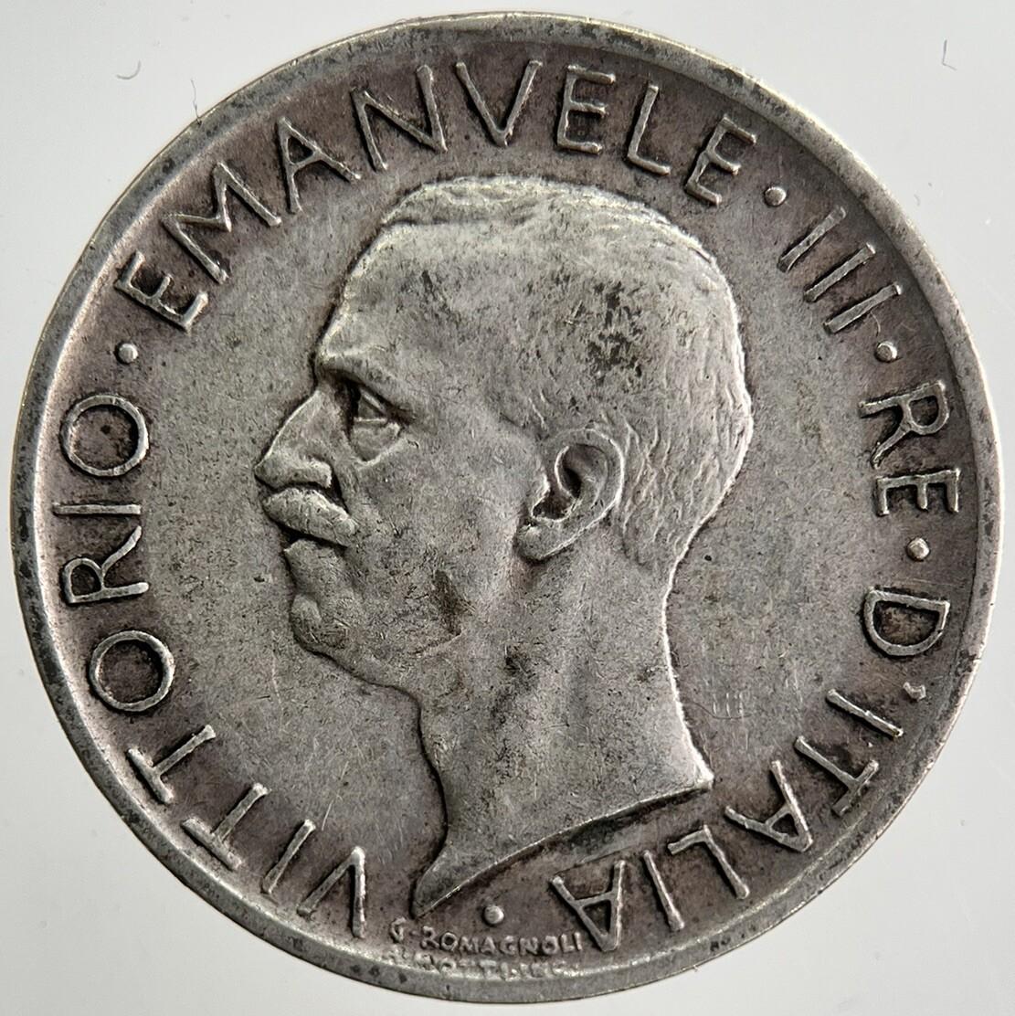 1927-R Italy 5 Lira Silver Coin | Very High Grade | a5500
