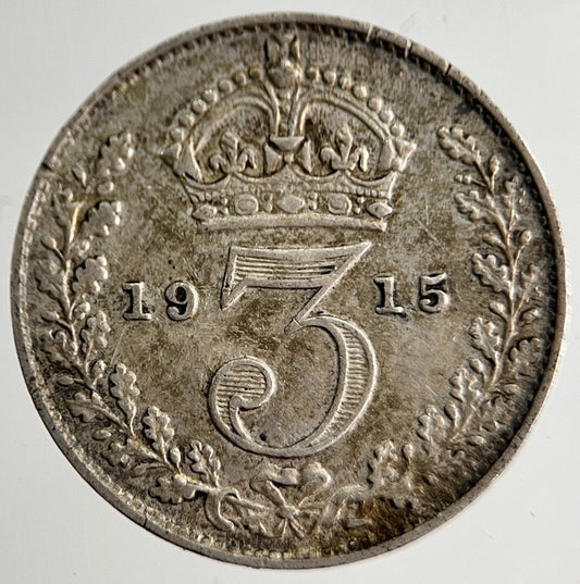 1915 George V Threepence Silver Coin | Very High Grade | a8430