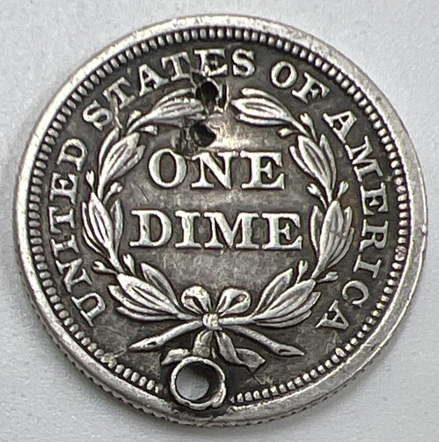 1853 Seated Liberty US USA One Dime | Silver Coin | Fine Grade | a826