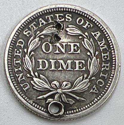 1853 Seated Liberty US USA One Dime | Silver Coin | Fine Grade | a826