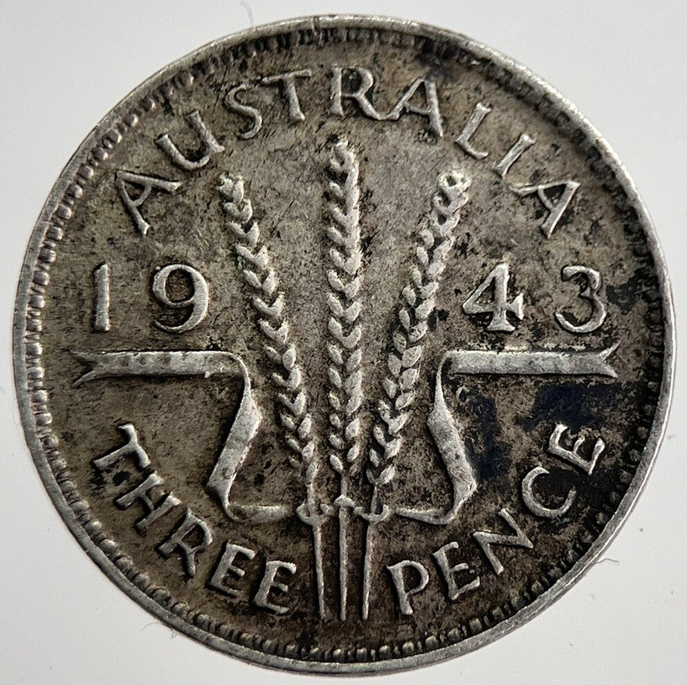1943 Australia Threepence Silver Coin | Fine Collectable Grade | a8517