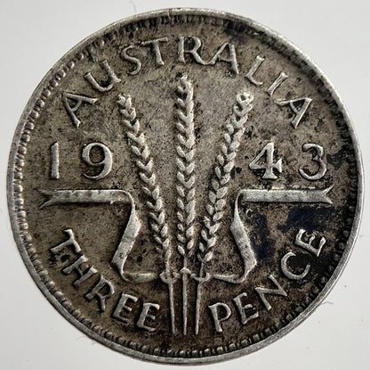 1943 Australia Threepence Silver Coin | Fine Collectable Grade | a8517